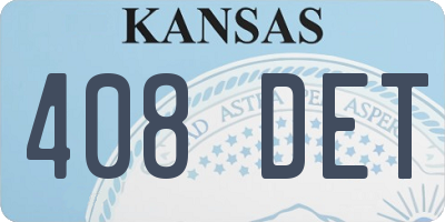 KS license plate 408DET