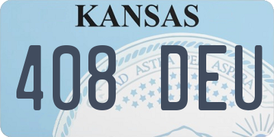 KS license plate 408DEU