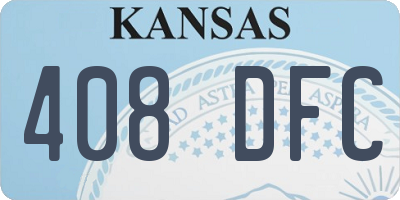 KS license plate 408DFC