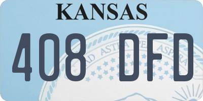 KS license plate 408DFD
