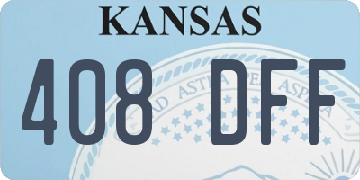 KS license plate 408DFF