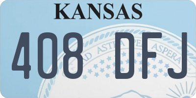 KS license plate 408DFJ