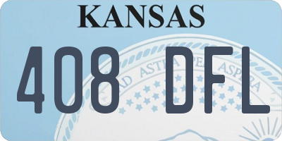 KS license plate 408DFL