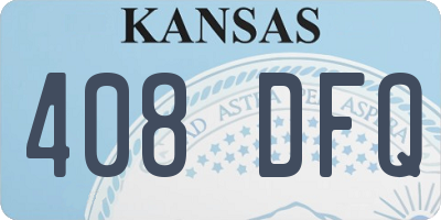 KS license plate 408DFQ