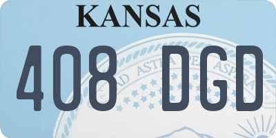 KS license plate 408DGD
