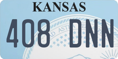 KS license plate 408DNN