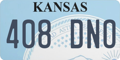KS license plate 408DNO
