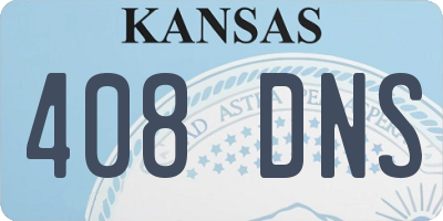 KS license plate 408DNS