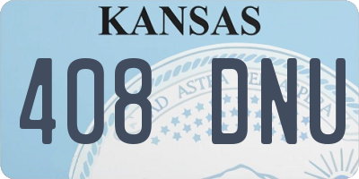 KS license plate 408DNU