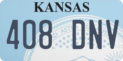 KS license plate 408DNV