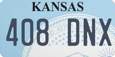 KS license plate 408DNX