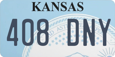 KS license plate 408DNY