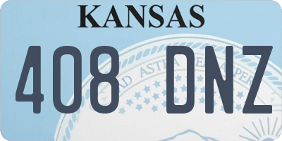 KS license plate 408DNZ