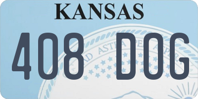 KS license plate 408DOG