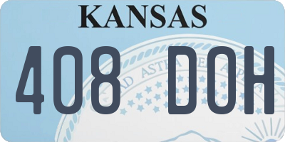 KS license plate 408DOH