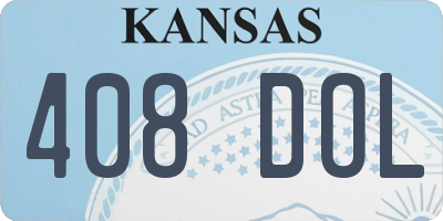 KS license plate 408DOL