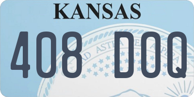 KS license plate 408DOQ