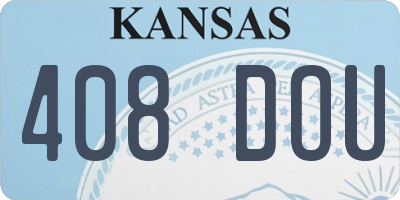 KS license plate 408DOU