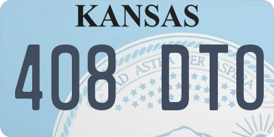 KS license plate 408DTO