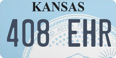 KS license plate 408EHR