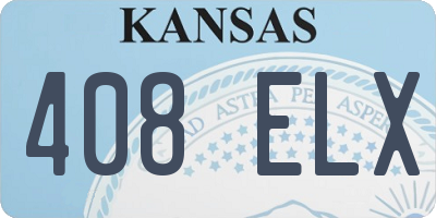 KS license plate 408ELX
