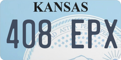 KS license plate 408EPX