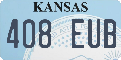 KS license plate 408EUB