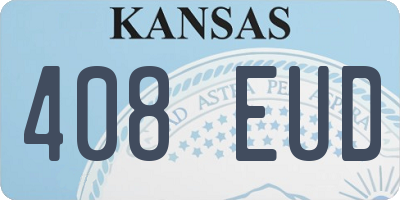 KS license plate 408EUD
