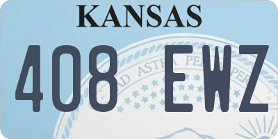 KS license plate 408EWZ