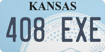 KS license plate 408EXE