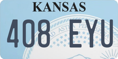 KS license plate 408EYU