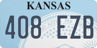 KS license plate 408EZB