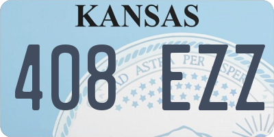 KS license plate 408EZZ