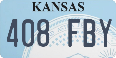 KS license plate 408FBY