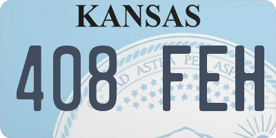 KS license plate 408FEH