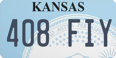 KS license plate 408FIY