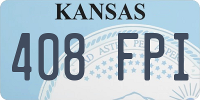 KS license plate 408FPI
