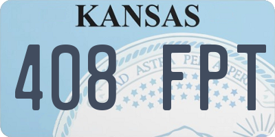 KS license plate 408FPT