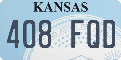 KS license plate 408FQD