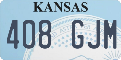 KS license plate 408GJM