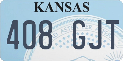 KS license plate 408GJT