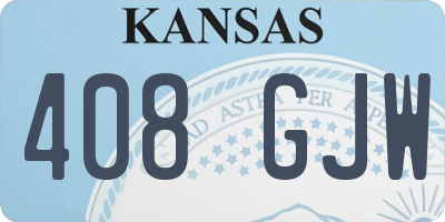 KS license plate 408GJW