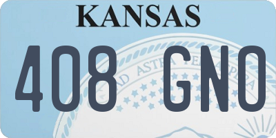 KS license plate 408GNO