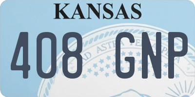 KS license plate 408GNP