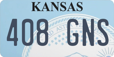 KS license plate 408GNS
