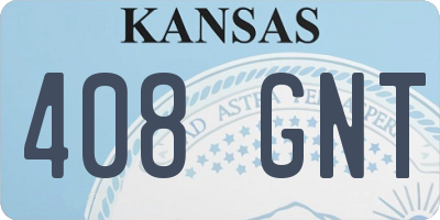 KS license plate 408GNT