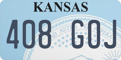 KS license plate 408GOJ
