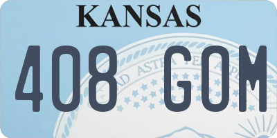 KS license plate 408GOM