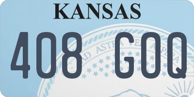 KS license plate 408GOQ