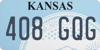 KS license plate 408GQG